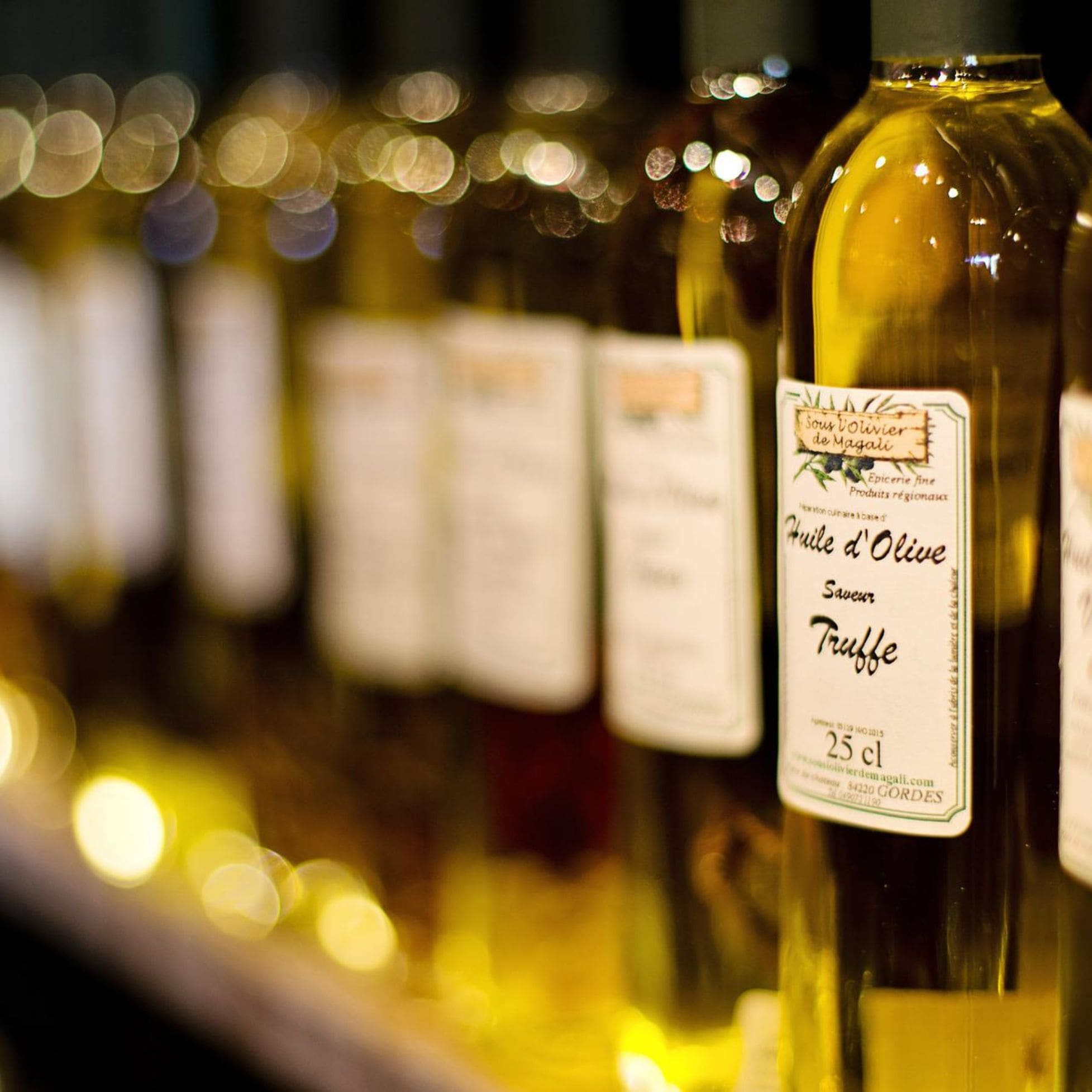 Étiquette autocollante personnalisée huile d'olive ronde